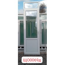 Б/У Двери Пластиковые 2460 (В) 2150 ОБ х 750 (Ш) Балконные